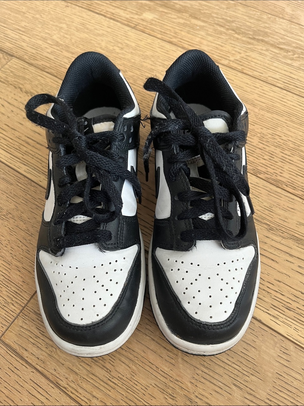 Nike Kids Black and White “Pandas” Low-Top Sneakers